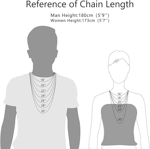 Miniatura 7 de ChainsPro Cadenas de eslabones cubanos de acero inoxidable para hombre, chapado en platanegrooro, collar de cadena cubana de Miami de