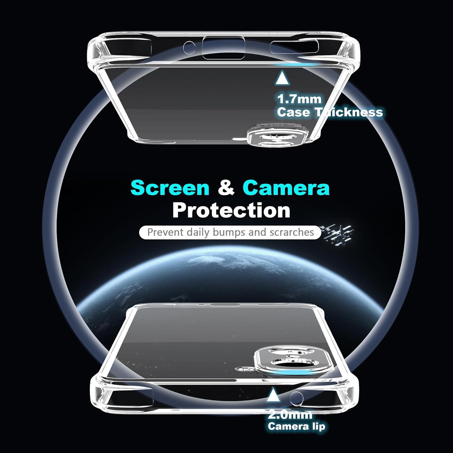 Lustre Back Cover Transparent Case Compatible with Motorola Moto G57 Power /G67 Power | Slim Soft TPU Case, Anti-Scratch Cover with Four-Corner Protection Raised Camera Guard — Amazon image 4