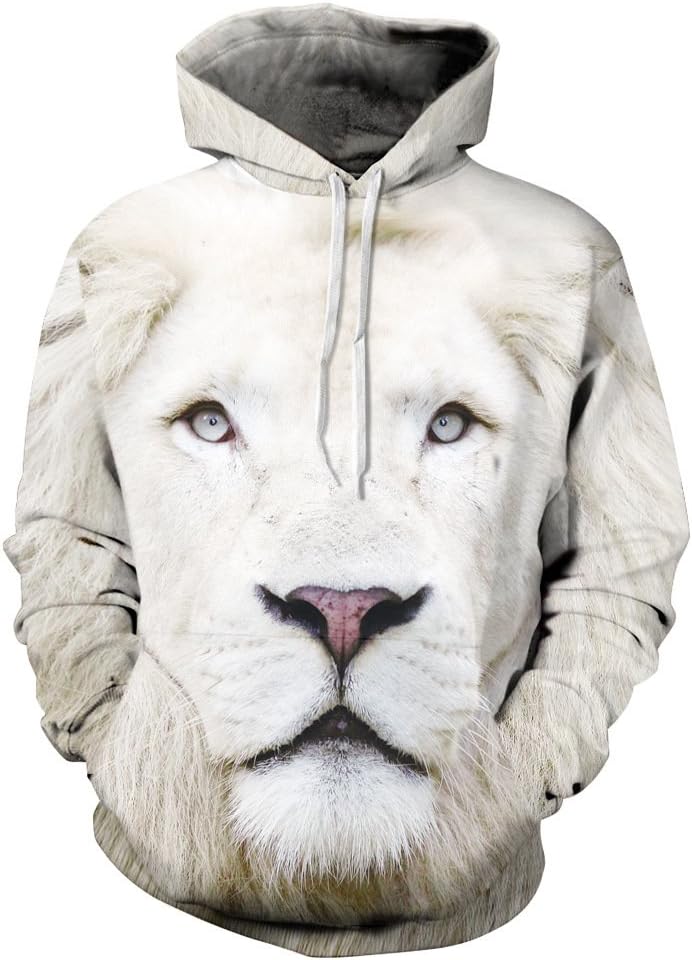 3D Hoodies Lion 3D Printed Sweatshirt Snow Lion Hoodies sweatshirt-BLD8107(-1)-L