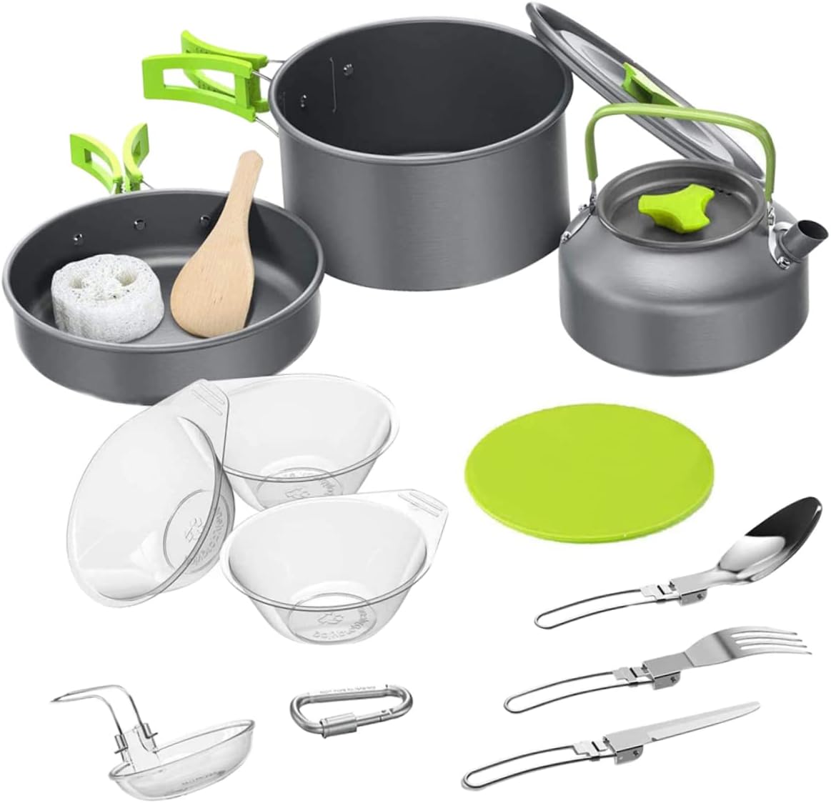 Camping Stove Cookware Portable Outdoor Cooking Kit Set Utensils for Camping Hunting