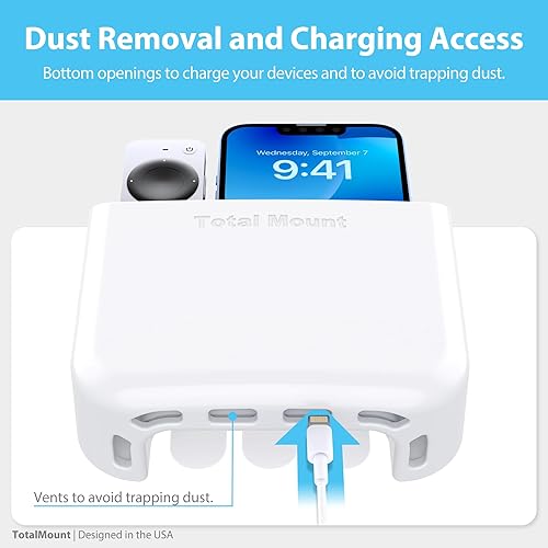 Miniatura 7 de TotalMount Soporte remoto sin agujeros elimina la necesidad de perforar agujeros en la pared (para 2 o 3 controles remotos - Blanco - Cantidad 1)