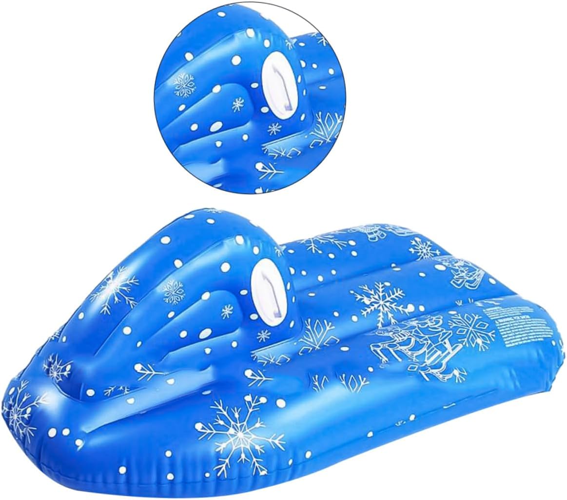 Beaupretty Inflatable PVC Snow Sled Tube for Cold-Resistant Winter Snow Skating Tool Portable for Outdoor Sledding Fun