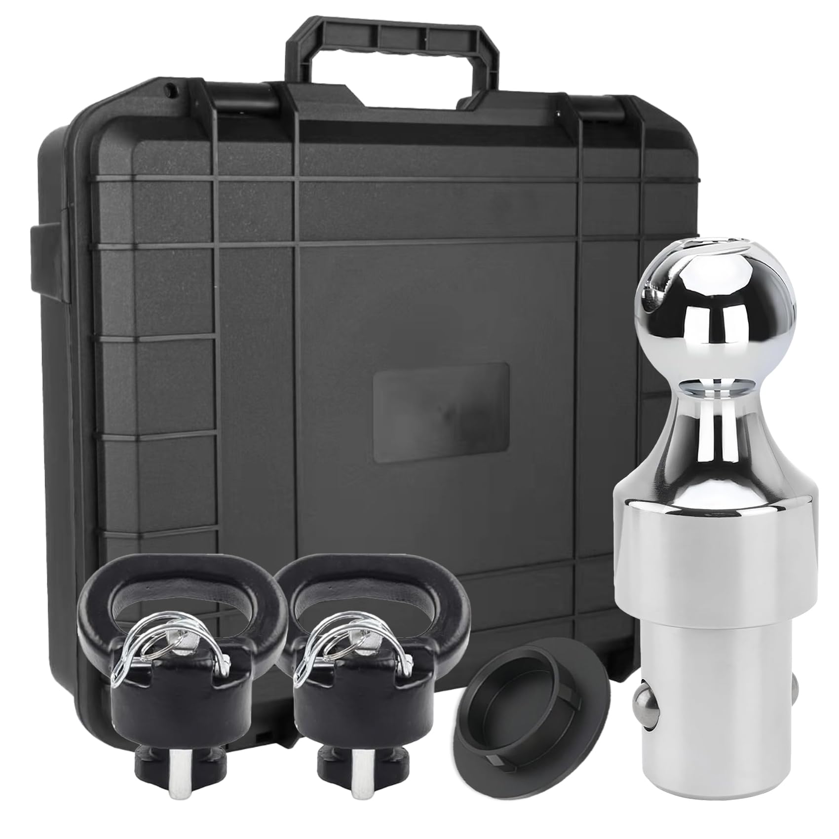 60638 Puck System Gooseneck Hitch Ball Kit, for 2013-2026 Dodge RAM 2500 3500, 2-5/16 Inch Gooseneck Ball for Truck Bed with 2 Gooseneck Safety Chain Anchors 38000 lbs GTW/ 9500 lbs VTW