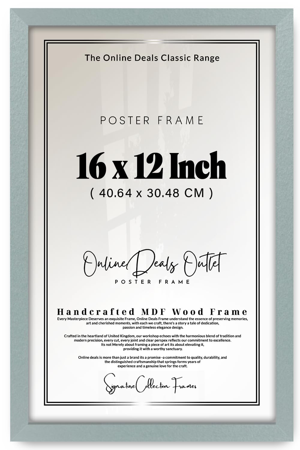 Online Deals | MDF Picture Frame (40.64 x 30.48 CM) 30.48 for Puzzles, DIY Craft Frames & Handmade Masterpieces, Sturdy MDF Finish, Portrait & Landscape Hanging [ Silver ]