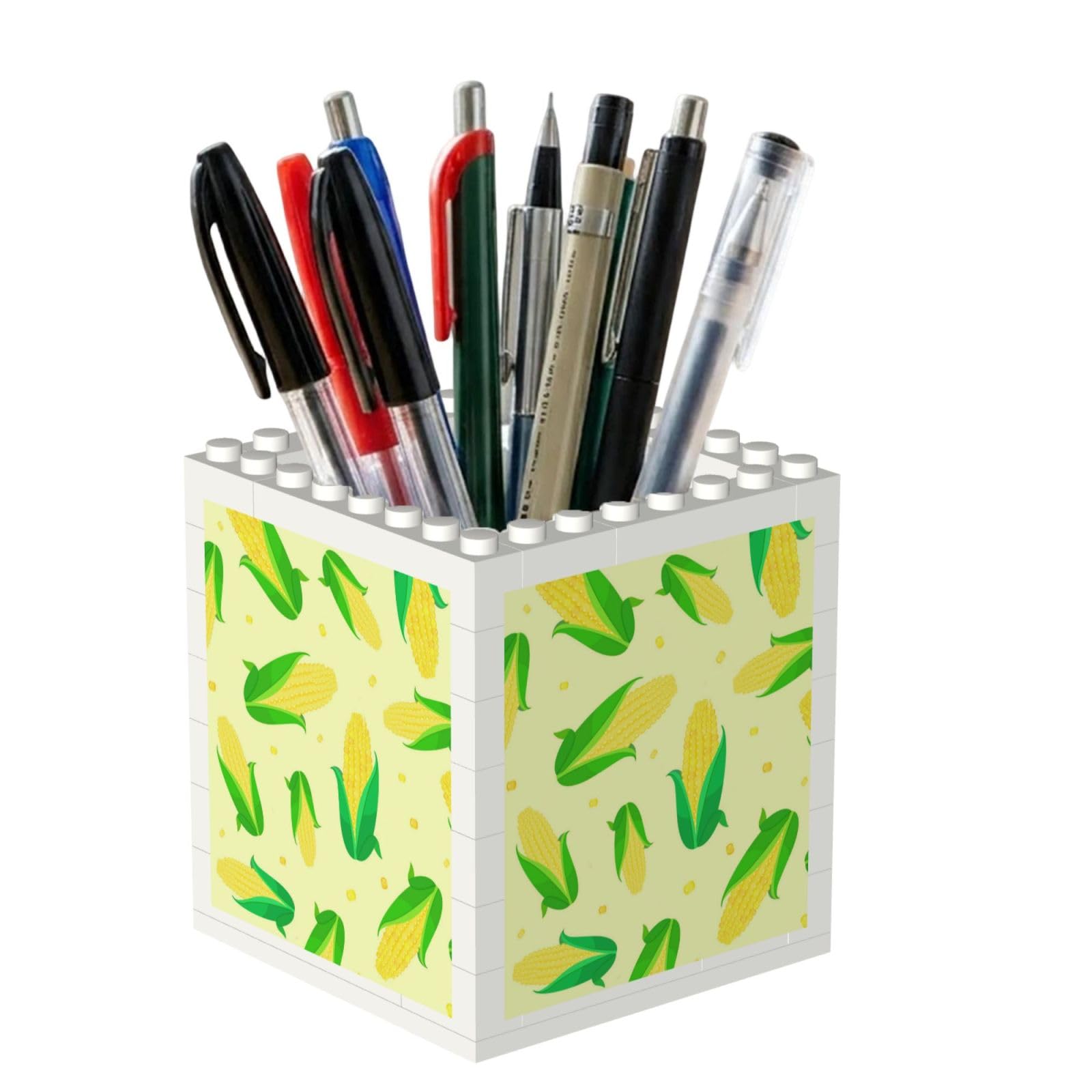Poadnly Green Delicious Corn, Pen Pot Pencil Holder for Office Home School, Compact Desk Organiser for Office Stationery