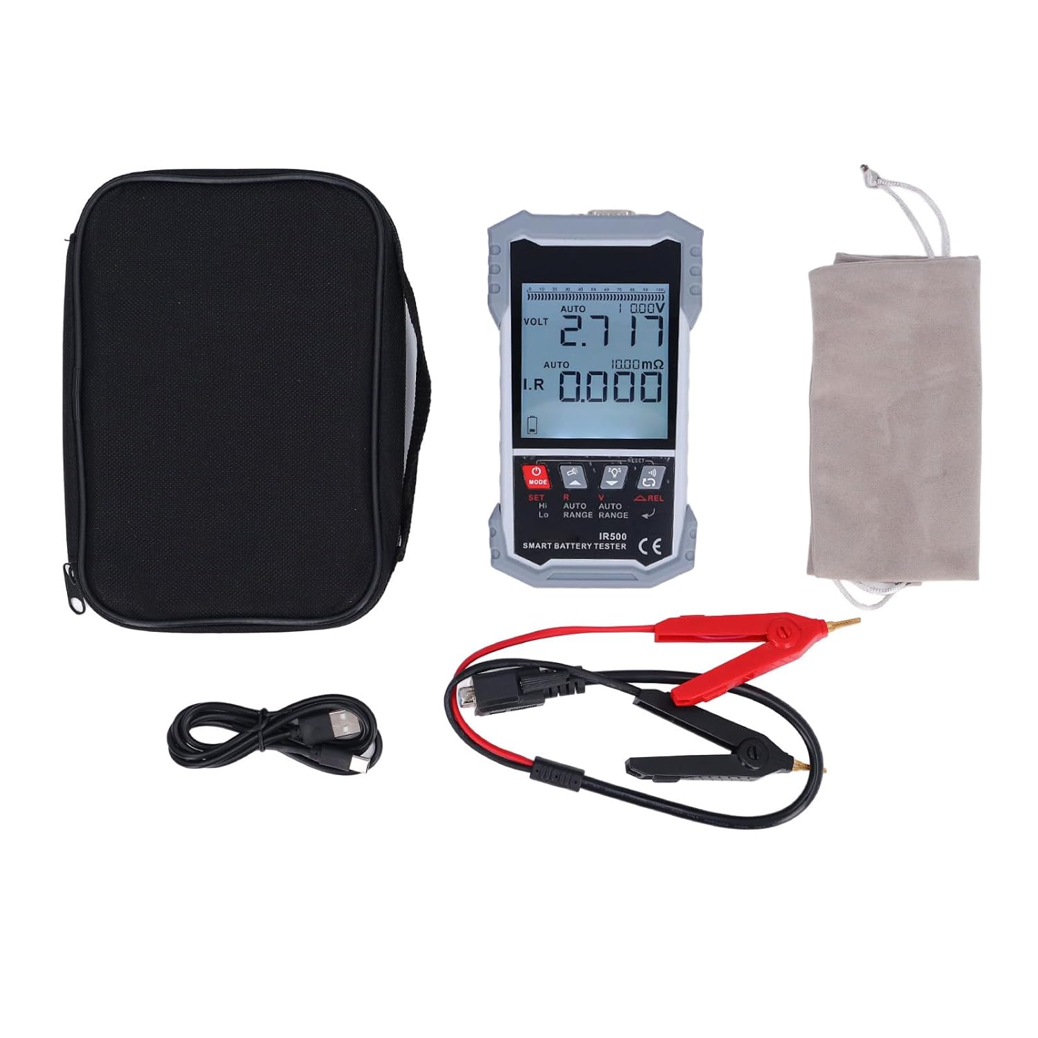 Battery Tester Automatic Battery Analyzer 3.2 Inch Tn LCD Battery Voltage Tester Dc