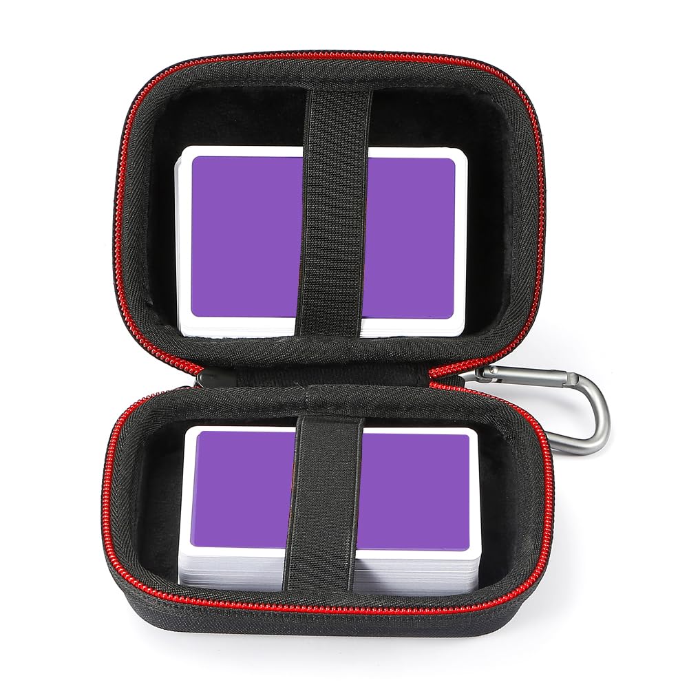 Hard Travel Carrying Case for Card Games, Protective Storage Bag. (Not Including Cards) - Black