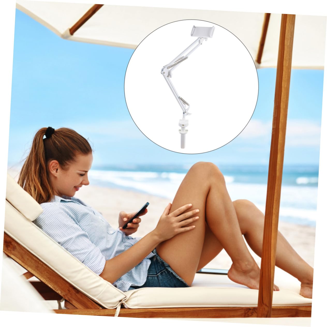 Soporte Metálico para Móvil y Tablet hasta Brazo Articulado Flexible con Rotación para Escritorio y Uso Doméstico
