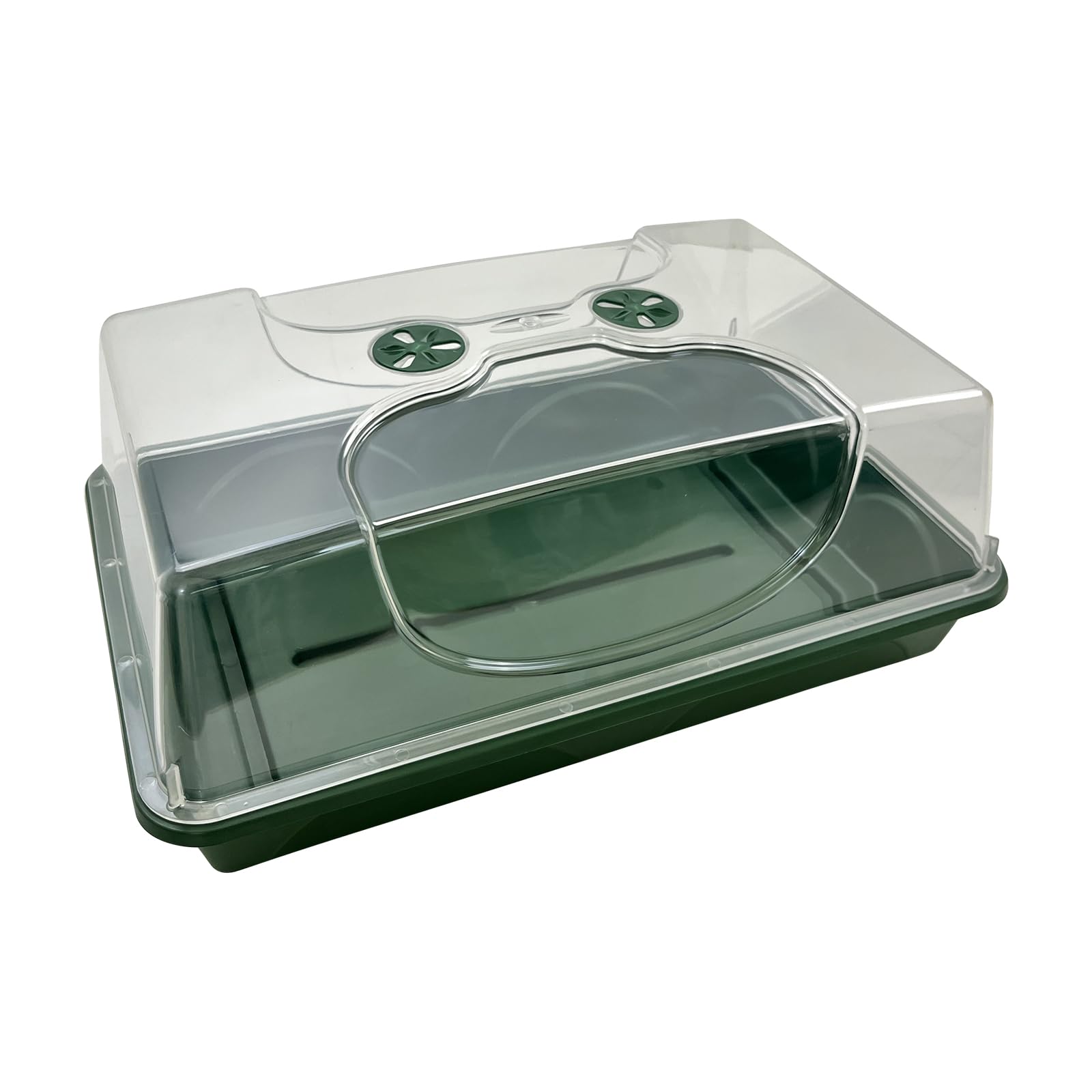 Oakland Gardens Extra Large Seed Propagator with Shatterproof Lid – Adjustable Ventilation, UV-Stable, Durable Plastic | 58x38.5x23cm | Indoor & Outdoor Seed Germination Tray |Pack of 1