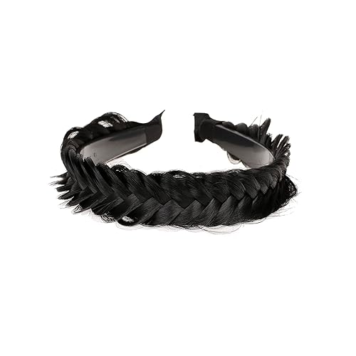 Miniatura 5 de Banda ancha trenzada para el cabello, accesorios para el cabello, banda elástica antideslizante para mujeres y niñas