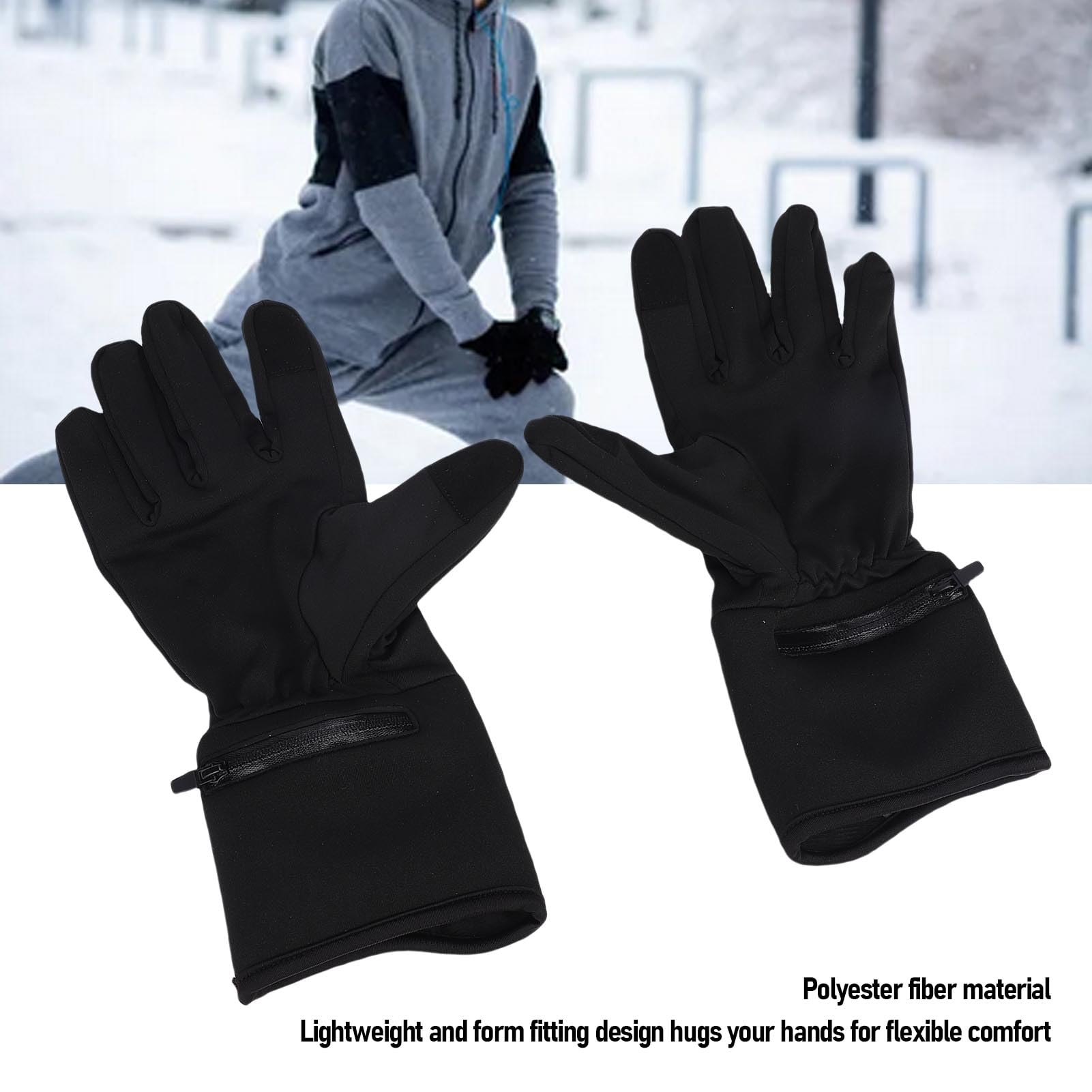 Tbest Calentados Eléctricos Calentados Recargables de Calentamiento de Invierno de Pantalla Táctil Recargable para Hombres para Hombres Esquiando con 2
