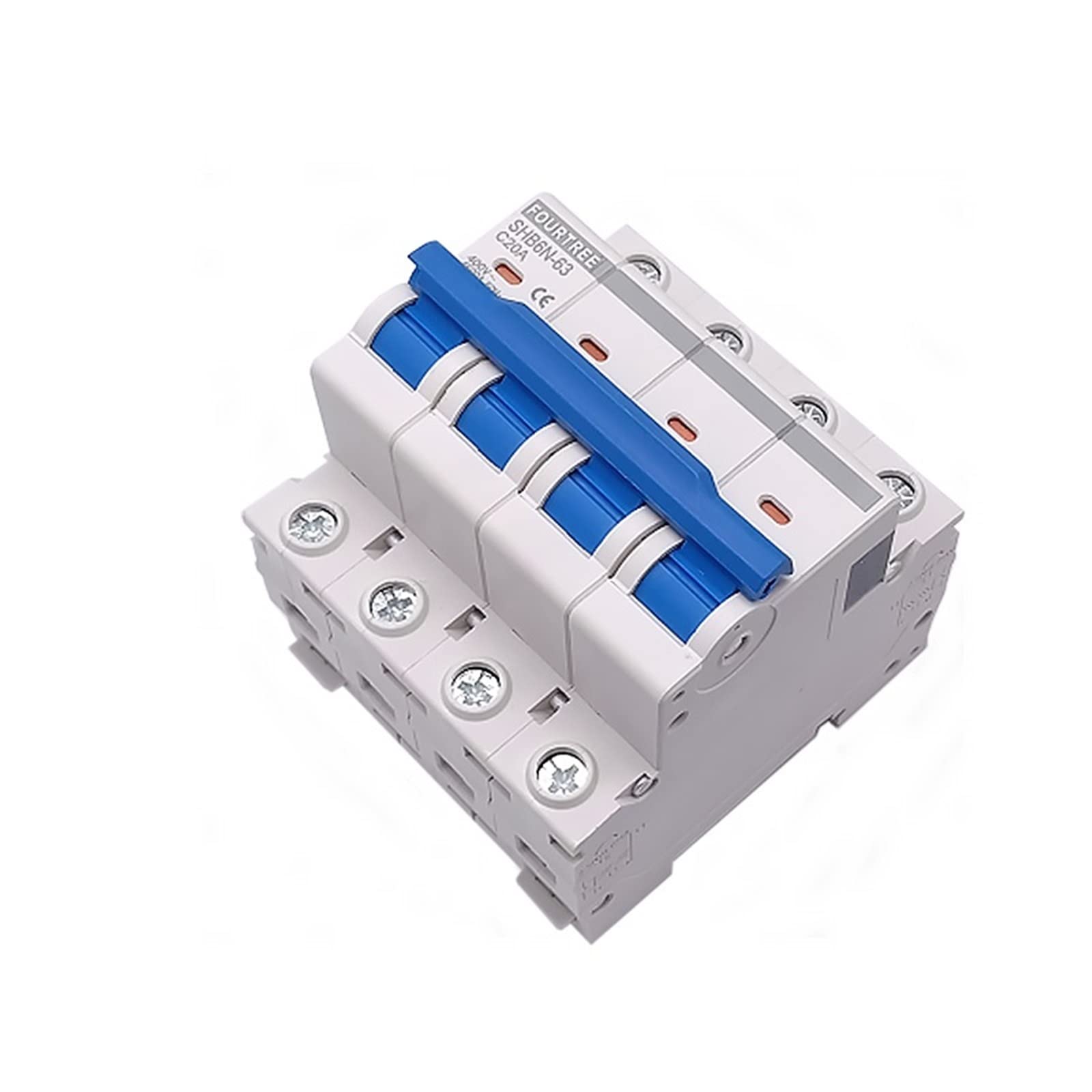 Disjoncteur 4 pôles 400V pour équipement de distribution domestique 72mm