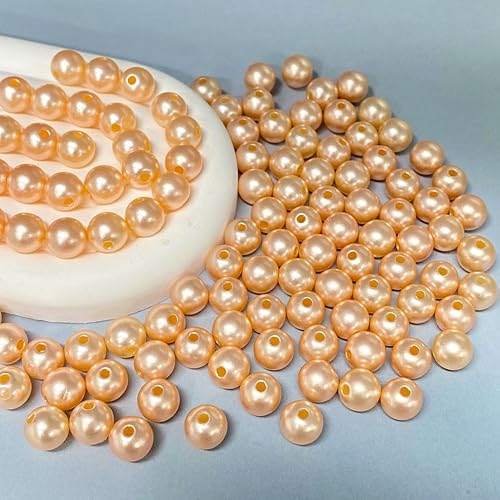 Miniatura 3 de Tingoons 300 cuentas de perlas de 0.315 pulgadas con agujero redondo suelto para decoración del hogar, rellenos de jarrones, manualidades,