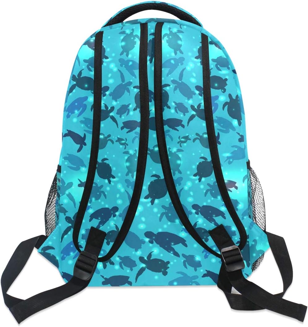 Qilmy Sea Turtle Laptop Backpack Waterproof College Students Bookbags Middle School Bookbag Computer Daypack for Teen Boys Girls - Image 5