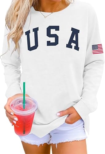 Dressmine Women Casual Long Sleeve Graphic Crewneck Sweatshirt Pullover Top