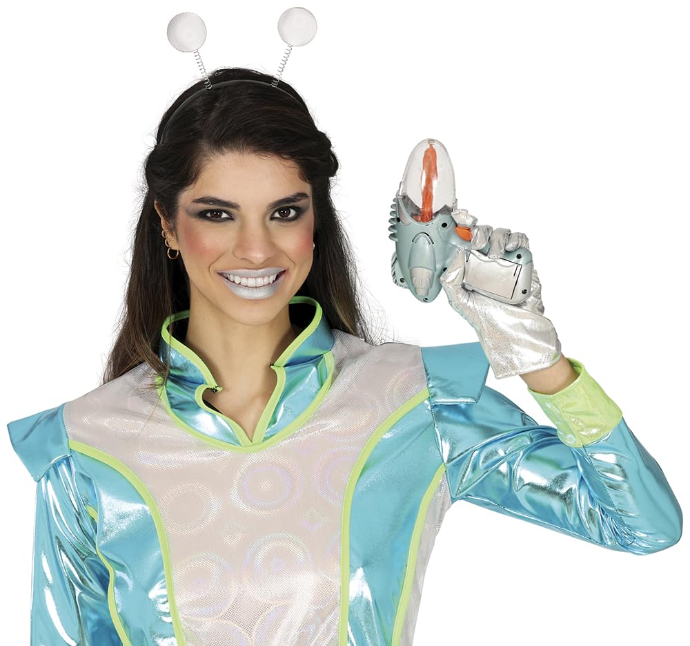 FIESTAS GUIRCA | Costume Toy Space Gun Adult Child - Silver - 18 cm