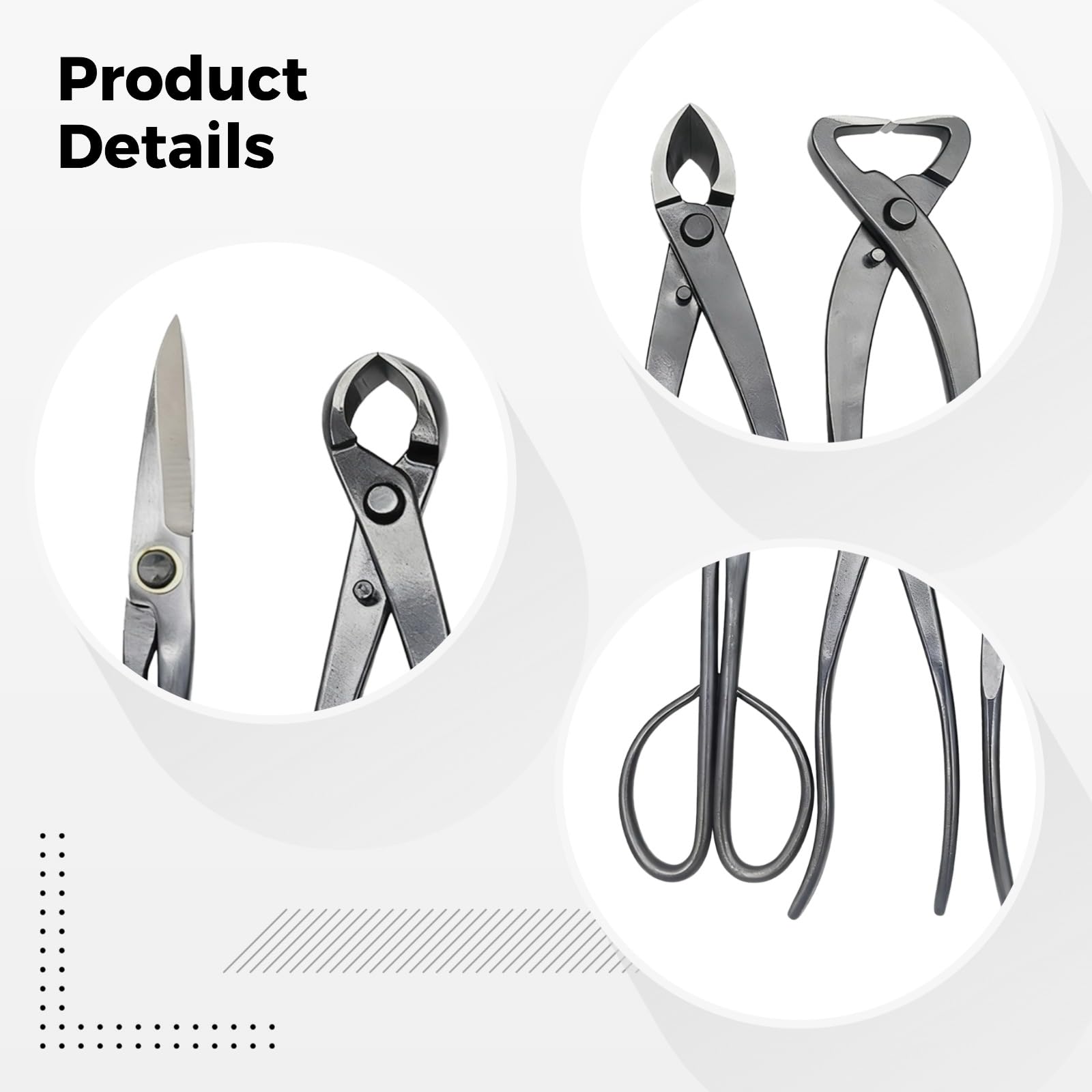 Kit d’outils pour bonsaï en acier au carbone, 4 pièces, pour la taille, le modelage et la mise en forme, fendeur de tronc, pour l’entretien précis des branches et des troncs de bonsaï