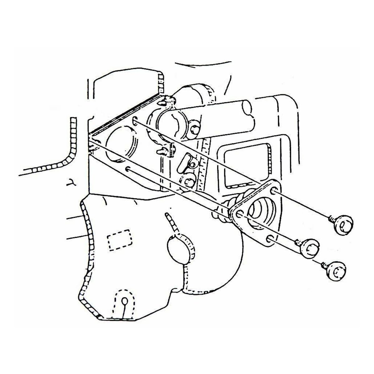 Inline Tube Compatible with 1968-72 GM A-Body Steering Column To Firewall Mounting Kit 9pc