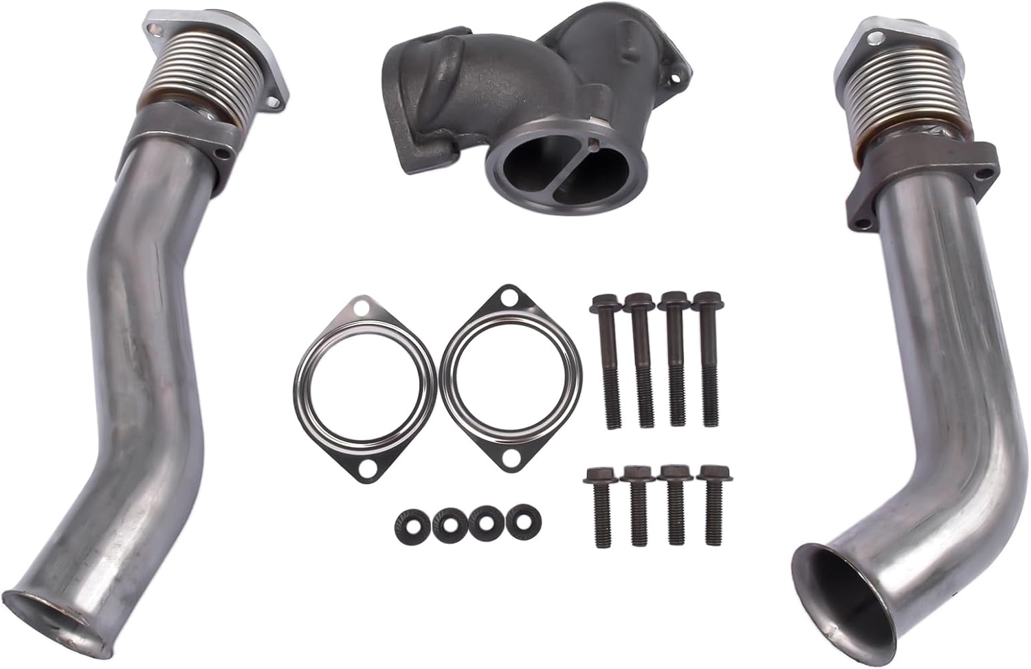 Turbo Diesel Manifold Bellowed Up Pipes Kit Replacement for Ford 1999-2003 F-250 F-350 Super Duty 7.3L #679-005