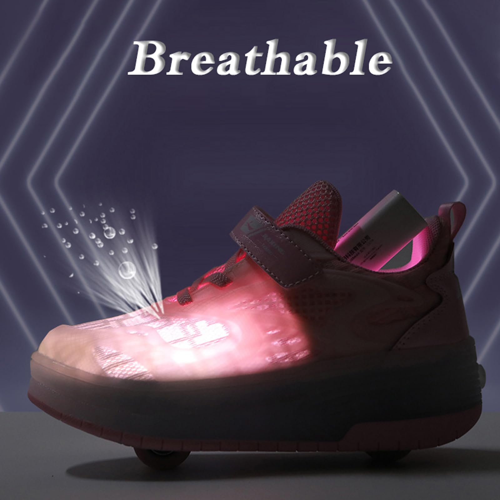 Baskets à roulettes Enfant Garçons Filles, Chaussures à roulettes Rechargeables USB LED Lumière Clignotante Rétractables