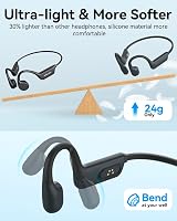 MONODEAL IP68 úszós csontvezetéses fülhallgató Bluetooth 5.4, vízálló nyitott fül MP3 lejátszó 8GB, sporthoz futáshoz 5