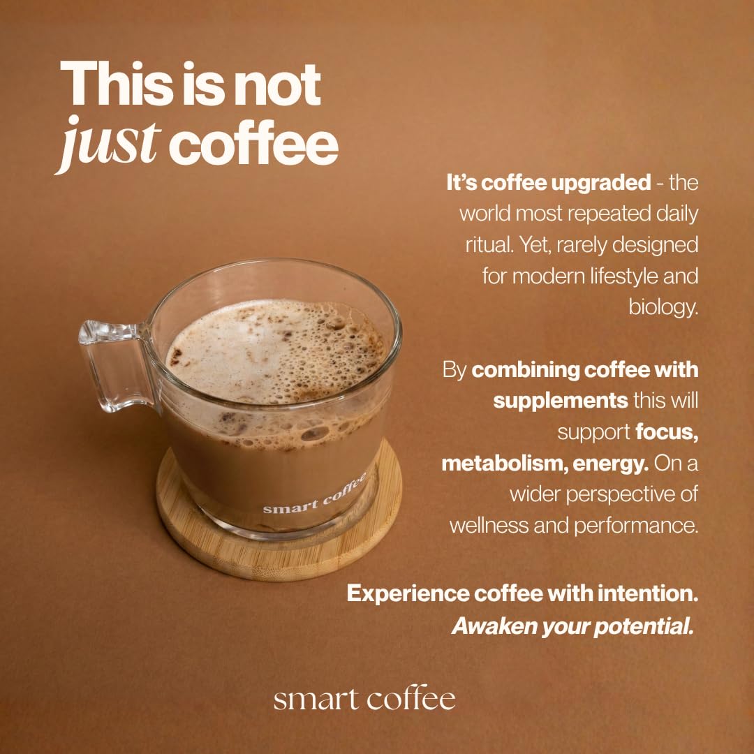 Smart Coffee - Funkcjonalna, Bez Cukru, 17+ Składników Odżywczych Kawa. Wyprodukowano w UE