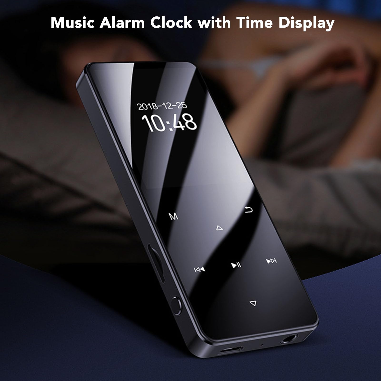 Odtwarzacz MP3, Wbudowany Głośnik, Dźwięk HiFi, Przenośny Odtwarzacz Muzyczny, Ekran Dotykowy 1,8 Cala do Treningu (Generic7um2b5n63t-14)