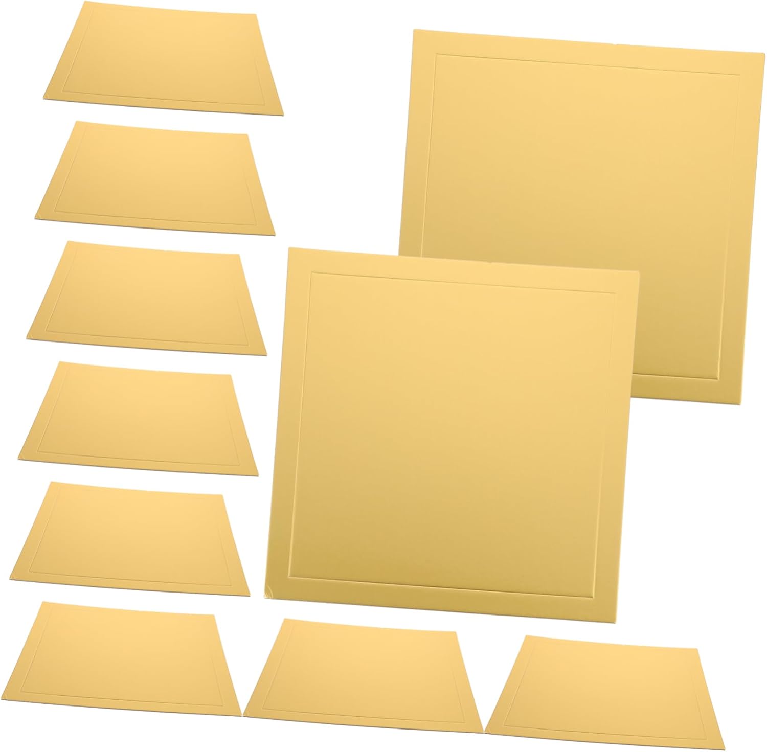 BESTOYARD 10pcs Square Cake Boards Thick Cardboard Cake Drums for Mousse Cheesecakes and Dessert Display for Weddings Birthdays and Events