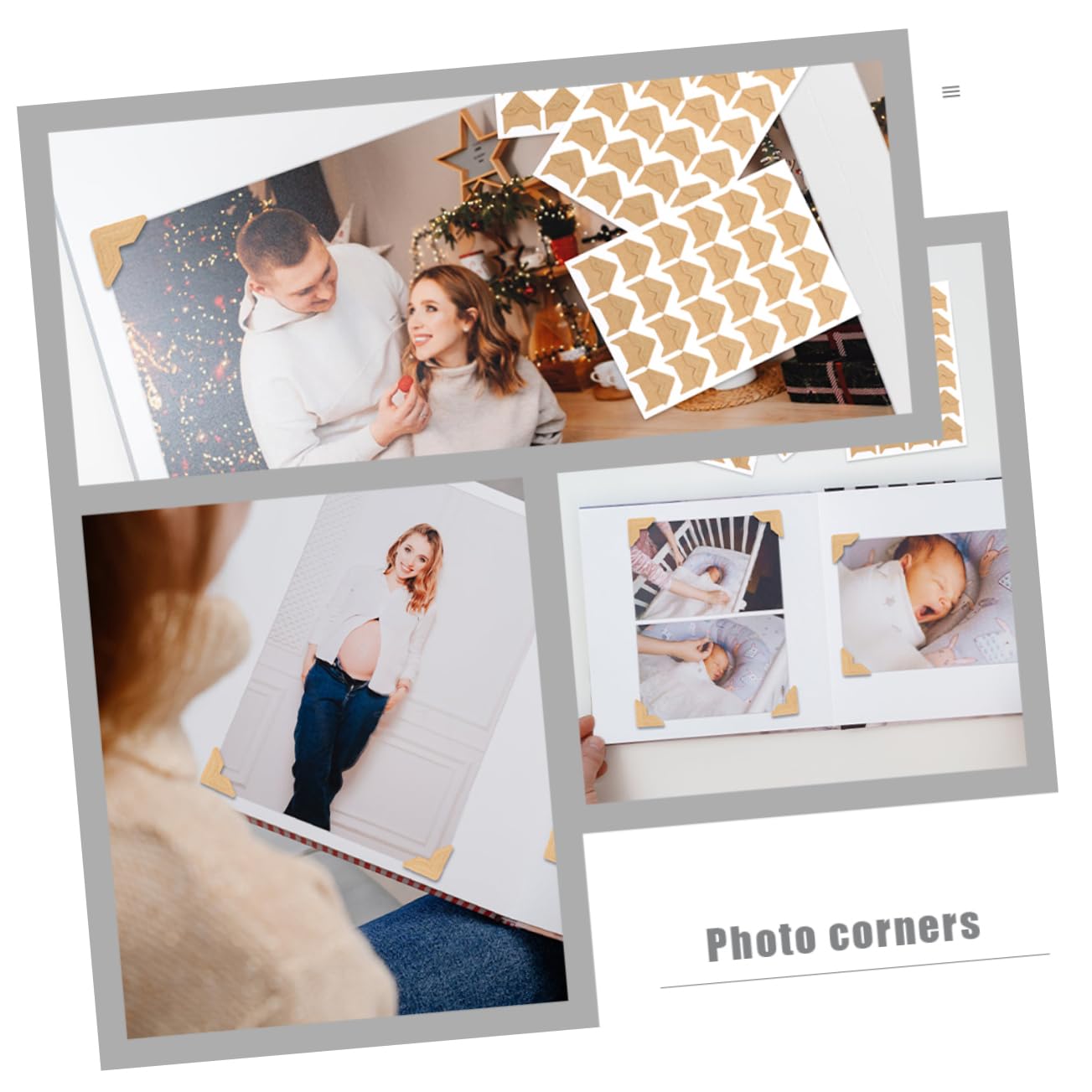 DIYEAH Buchseiten-Ecken Aufkleber - 12 Bögen Für Scrapbooking