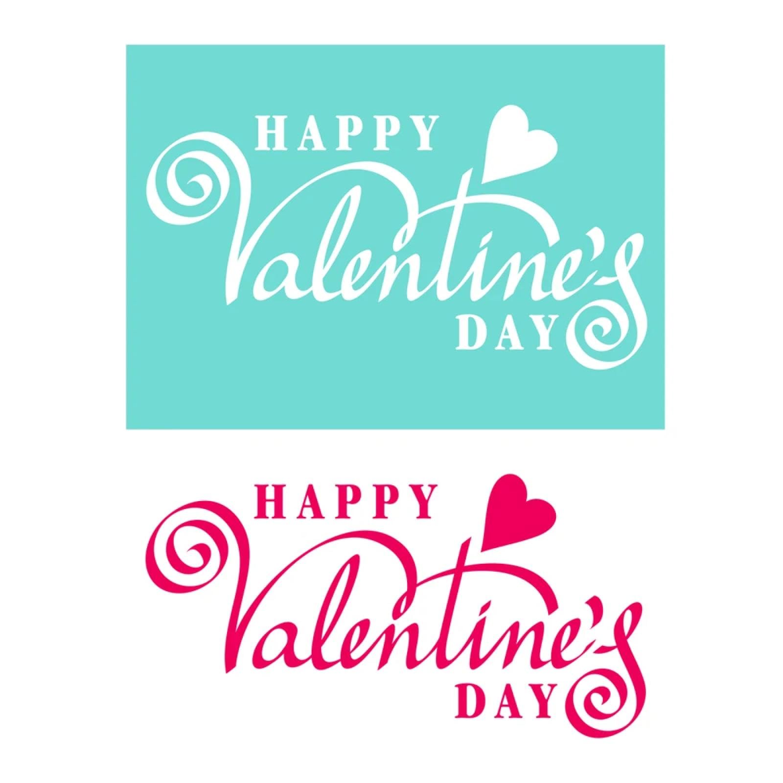 MANGOUSONG Screen Printing Kit,17x13cm Happy Valentines Day Silk Screen Stencils Reusable Silkscreen Print Kit for Printing Handbag Decoration Template