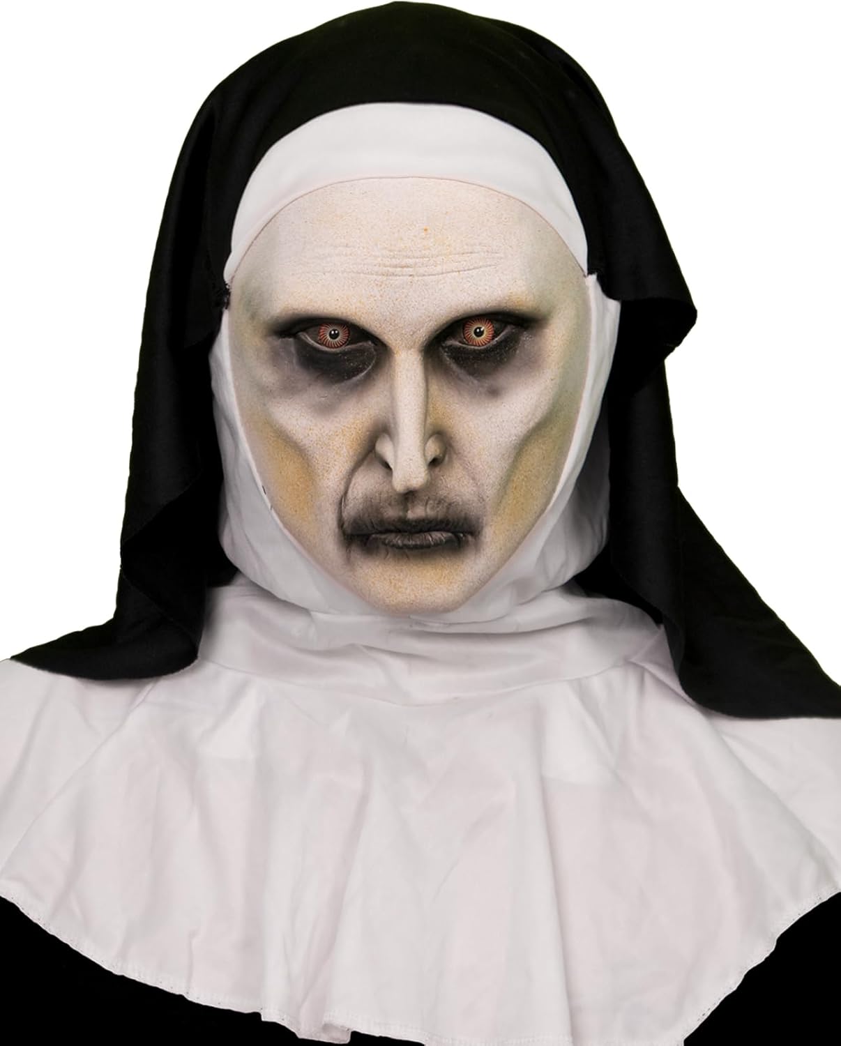 CHEALLTHION TOYS Máscara de látex de terror de monja de Halloween, máscara de monja de cabeza completa, cosplay, accesorios para fiesta de Halloween