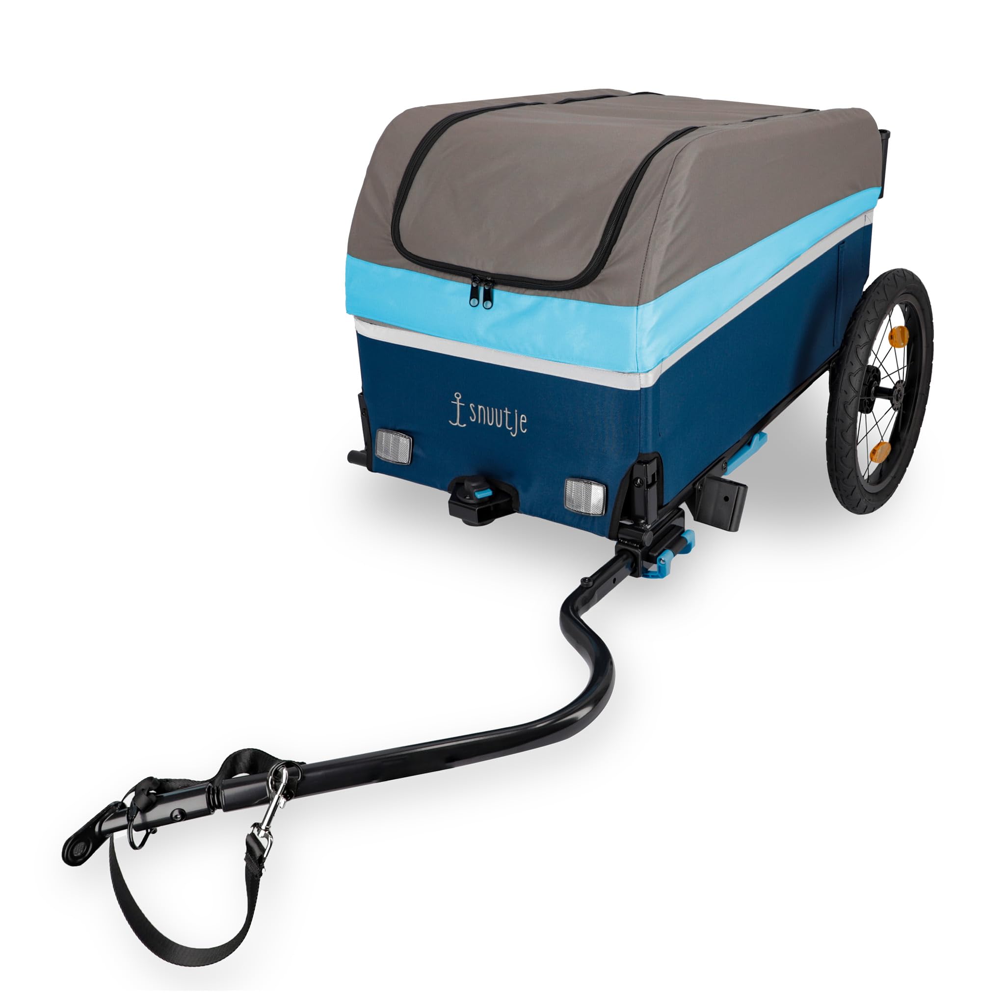 remorque vélo ou Chariot de Transport à roulettes Pliable | Compatible ebike | Fonction Jogging Possible avec Roue Avant et poignée en Option | idéal Camping, Festival, Jardin