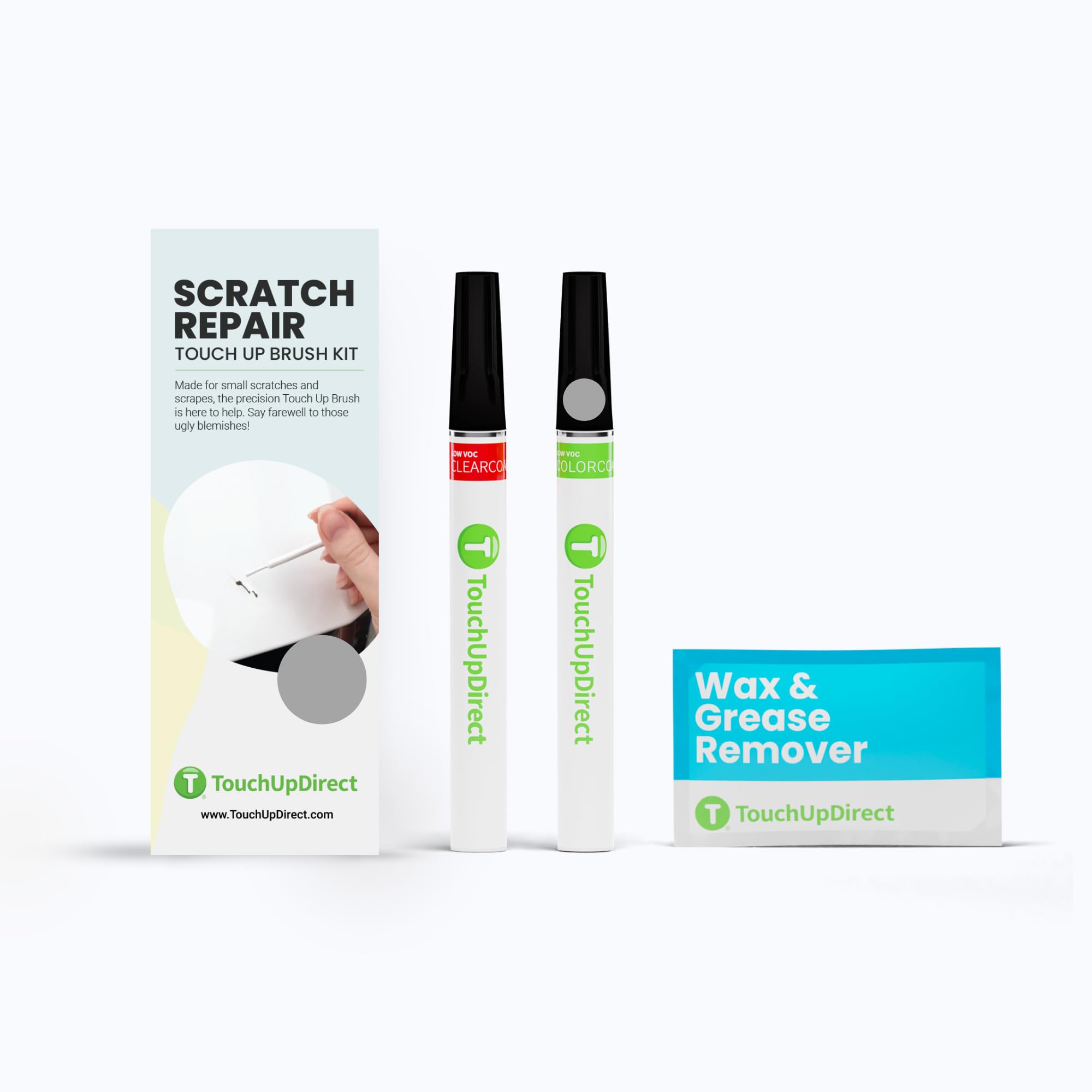 GXD/WA130H Sharkskin/Sterling Gray Metallic Compatible with Chevrolet Exact Match Scratch Repair Touch Up Paint - Brush Kit