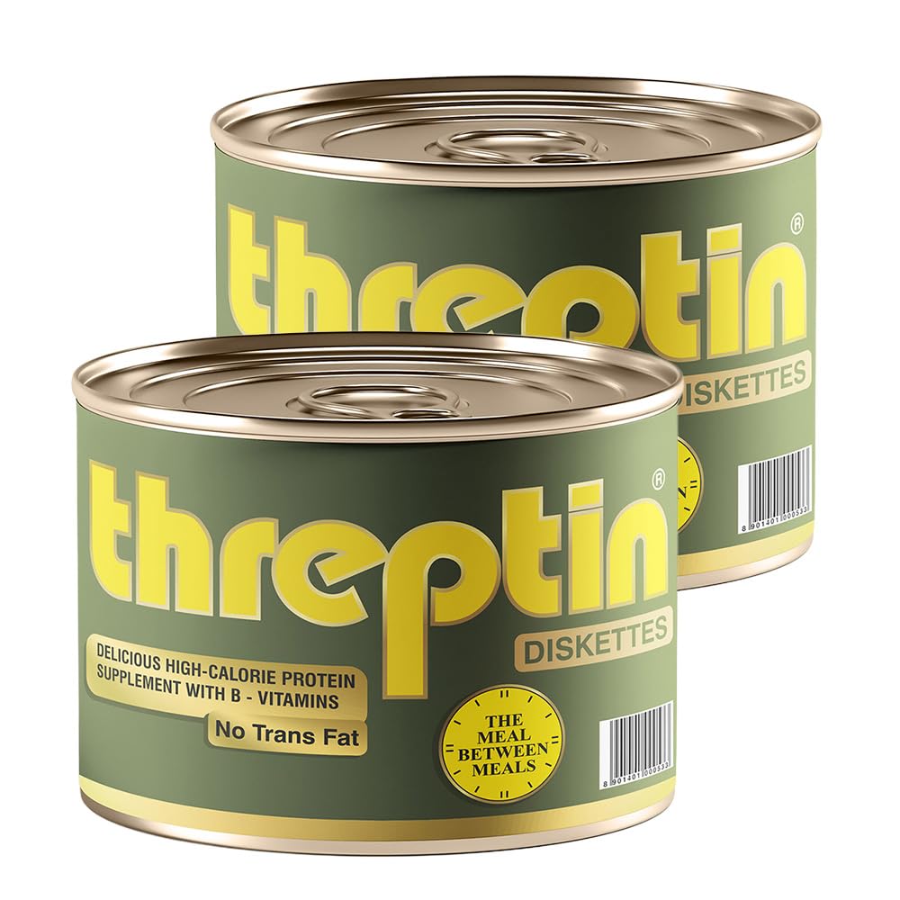 Threptin Protein Diskettes| Healthy for Men and Women - 275g, High Protein Diskette enriched, Essential Vitamins, Minerals and Antioxidant -Vanilla Flavor|100% Veg Pack of 2-image-43