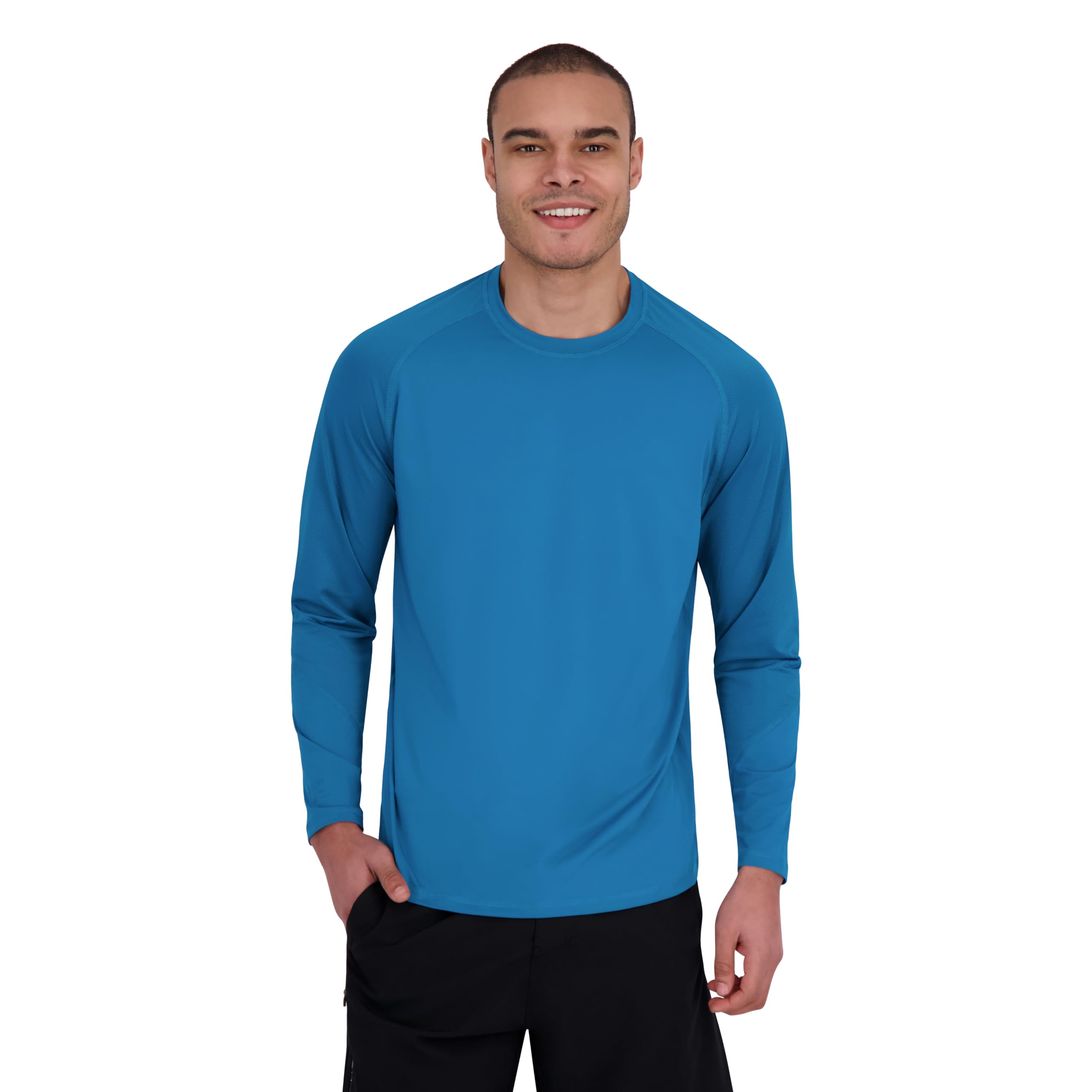 Spyder Long Sleeve Rashguard – UPF+, Quick-Dry, Swim Shirt, Surfing, Hiking, Workouts Camisa de protección de Sarpullido, Swell, M para Hombre