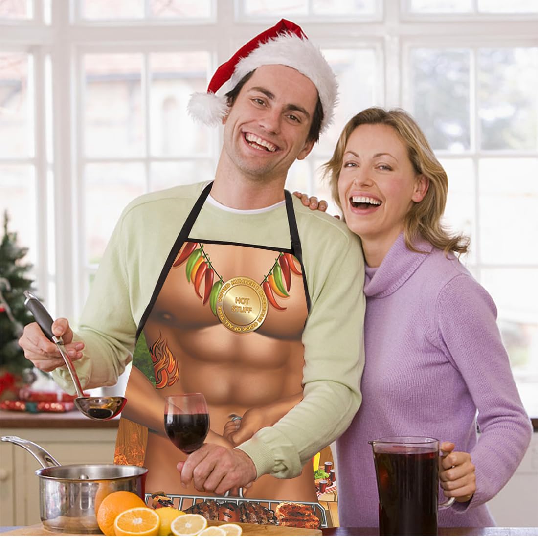 KOQAIIZ Tablier De Cuisine Fantaisie Sexy Et Drôle Homme Musclé - Idéal Barbecue Et Cadeau