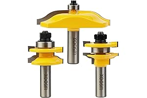 WSOOX 3-Piece Raised Panel Cutter Set for Cabinet Doors