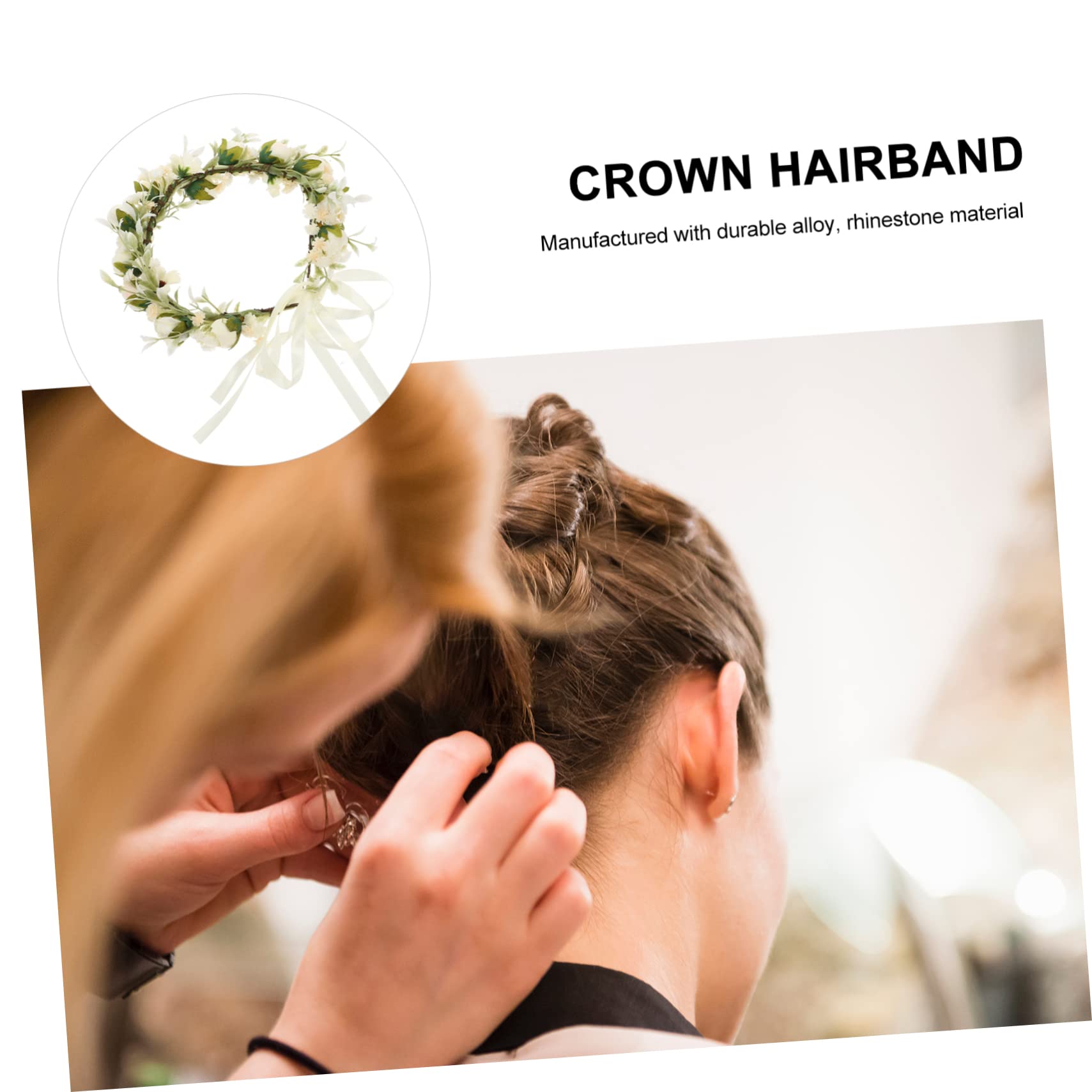 Beavorty 3stücke Blumenkranz Haarband Hochwertigen Kunstrosen Kopfstück Für Hochzeiten Braut Und Fotografie Vielseitig Für Feiern Und Besondere Anlässe