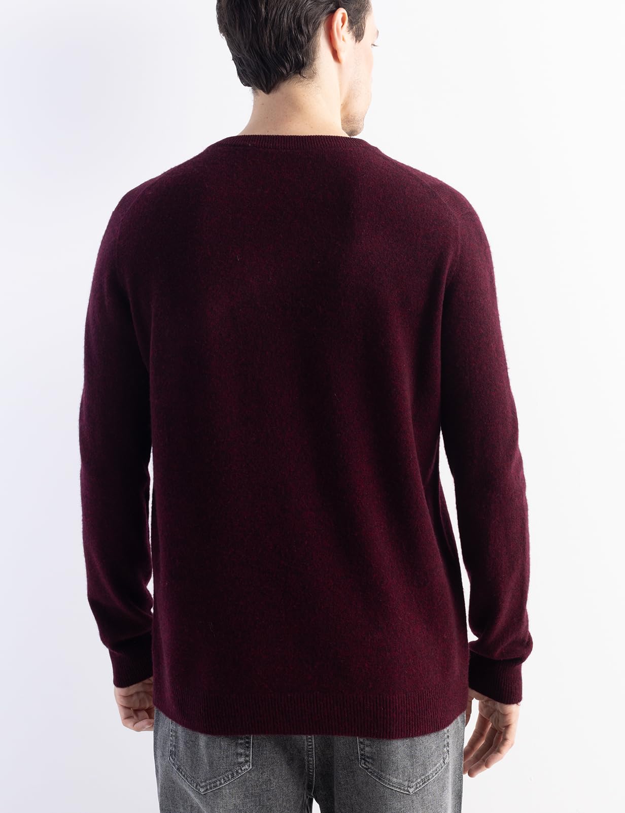Chanyarn Maglione da uomo in 100% lana merino 2025 Autunno Inverno Prima Linea Pronto da Indossare Scollo a V Manica Lunga Maglione Senza Cuciture