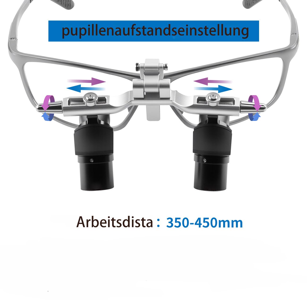4X 5X 6X 48 ° Ergo Loupes Zoom Loupes Verstellbarer Arbeitsabstand Vergrößerungsbrille Vergrößerungswerkzeuge (6X)