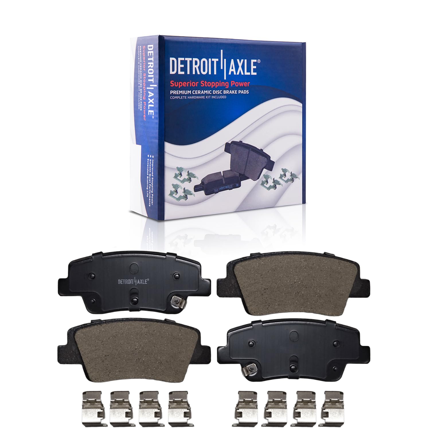 Detroit Axle - Rear Brake Pads for Genesis G80 GV60 GV70 Hyundai Ioniq 5