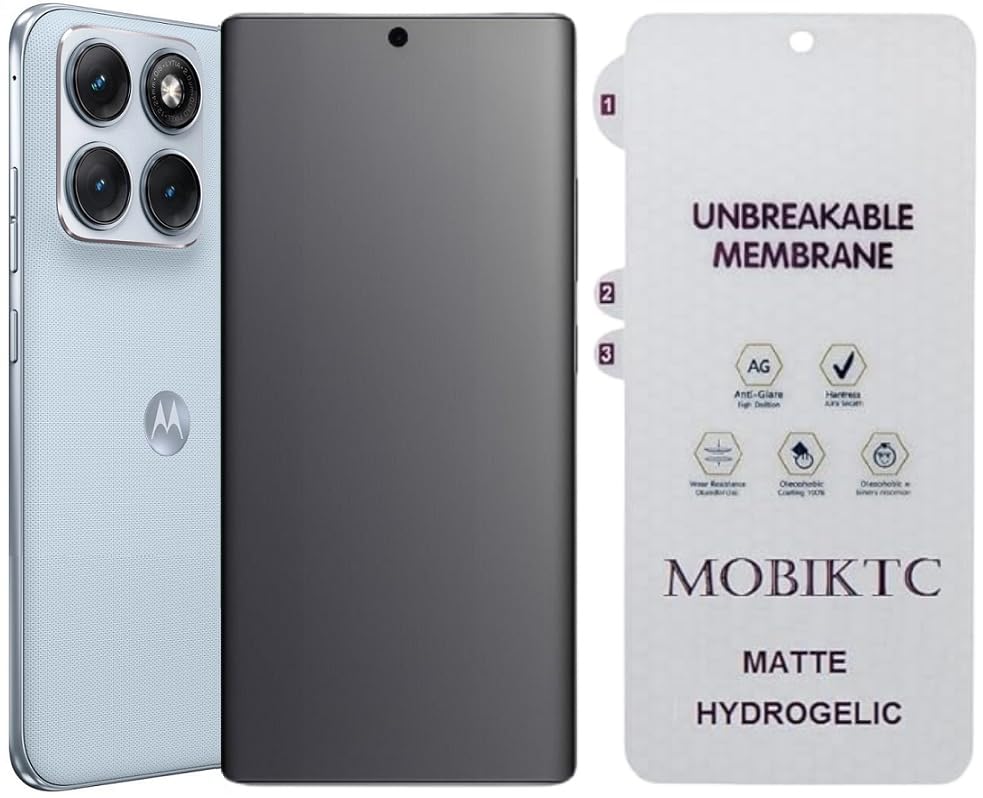 Image of Front Screen Protector Compatible with Motorola Edge 70 Fusion 5G With Anti-Scratch Fingerprint Hydrogel Film (No Tempered Glass) (Motorola Edge 70 Fusion 5G, Matte)