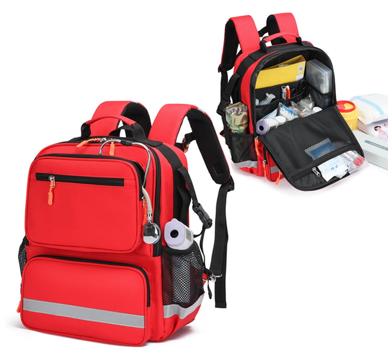 Bolsa De Primeros Auxilios Médicos Mochila De Vacío Para Tratamientos De Emergencia Bolsa De Trauma Para Primeros Auxilios Multibolsillos Impermeable,Mochila Enfermera,Solo Incluye La Bolsa E