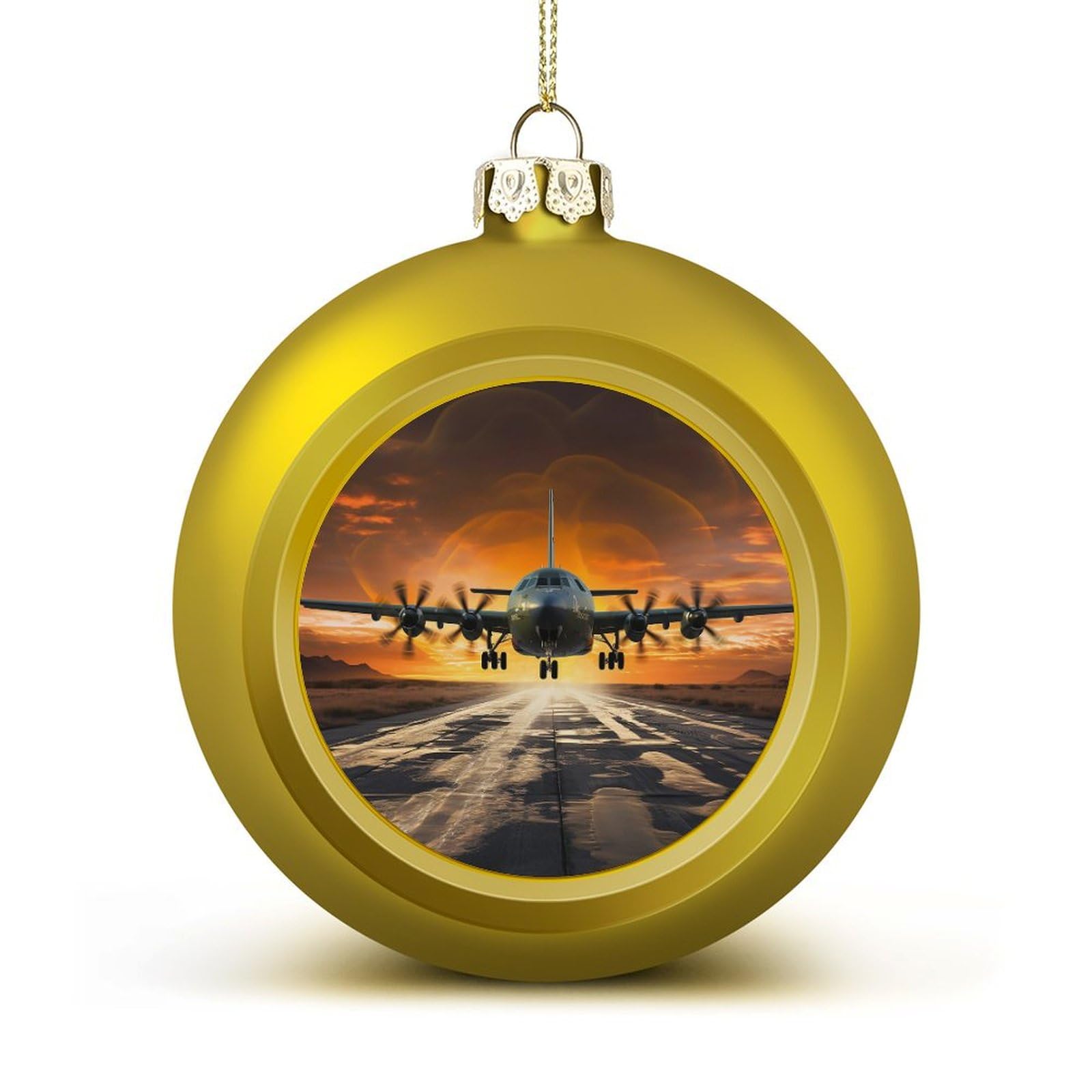 Boules de Noël avion militaire incassables fini les décorations brisées