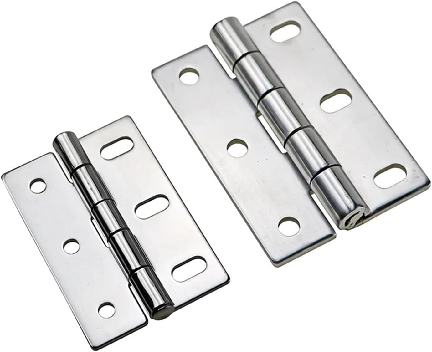 Stainless Steel 304 Asymmetrical Waist Hole Hinge for Industrial Power Cabinets 1Pcs(201SS-01)
