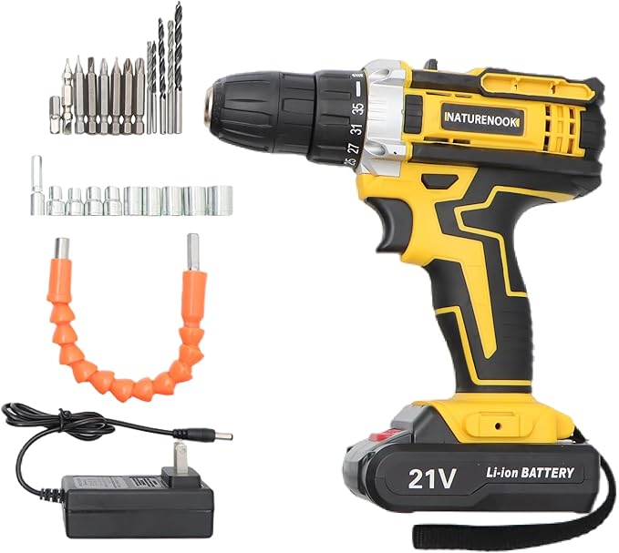 Set de Taladro Atornillador Eléctrico Inalámbrico NatureNook miniatura 3