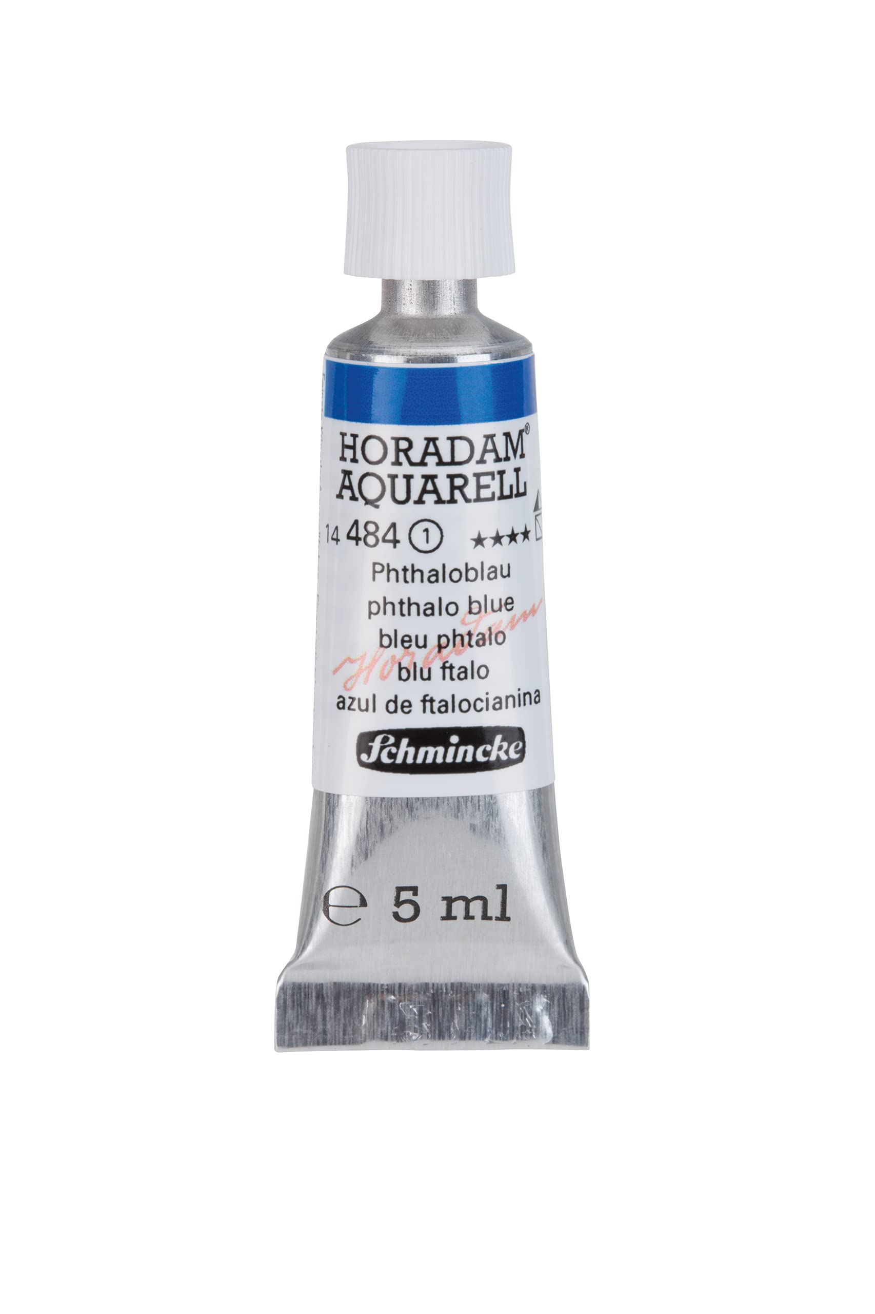 Schmincke 484 Phthalo Blue - Horadam® Aquarell - Finest Artists' Watercolours, Phthalo Blue - 5 Ml