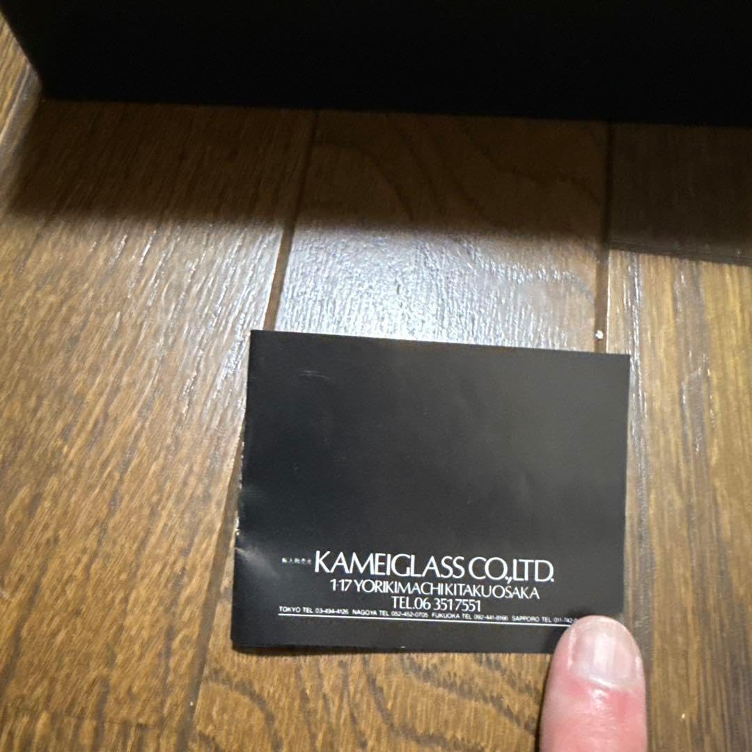 旧東独製 カメイガラス 被せ切子 クリスタルドナウ ワインペアグラス