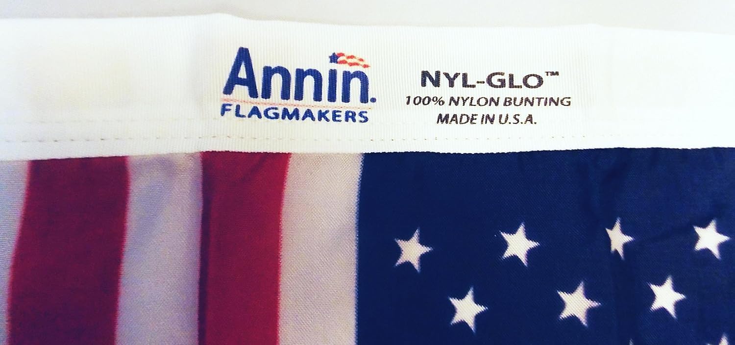 Annin Flagmakers Nylon American Flag, 12 x 18 Inch (Model 2480) 100% MADE in USA - Image 4