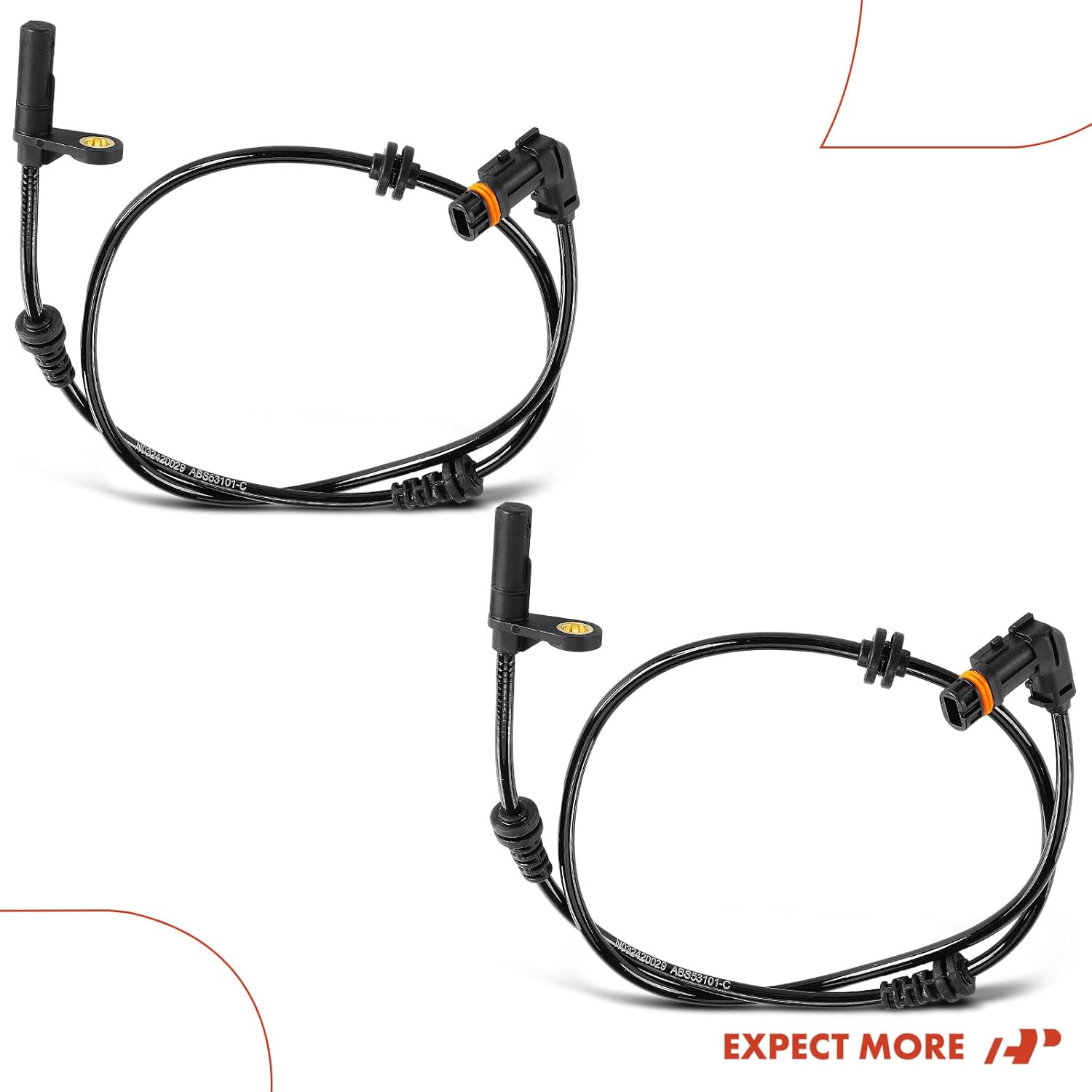 A-Premium 2PC Set Front ABS Wheel Speed Sensors Compatible with Mercedes-Benz Models - SL400 2015-2016, SL450 2017-2020, SL550 2013-2020, SL63 AMG 2013-2019, SL65 AMG 2013-2018